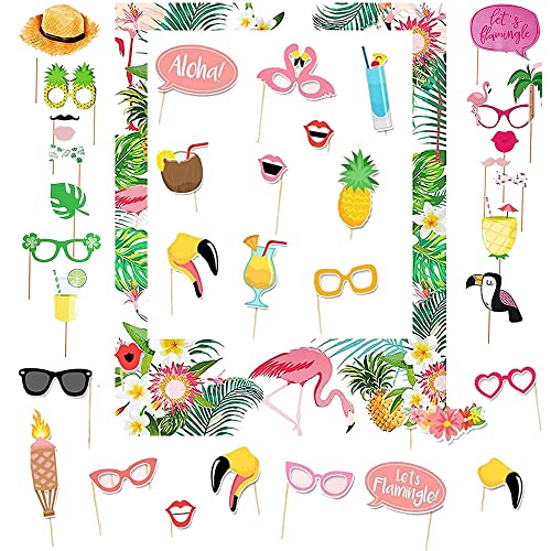 ZOOMPIL Flamingo Party Foto Requisiten, 37pcs Hawaii Photo Booth Props, DIY Flamingo Brillen Masken Hut Foto Requisiten für Sommer Schwimmbad, Tropical Hawaiian Geburtstag Party Deko ZOOMPIL Flamingo Party Foto Requisiten, 37pcs Hawaii Photo Booth Props, DIY Flamingo Brillen Masken Hut Foto Requisiten für Sommer Schwimmbad, Tropical Hawaiian Geburtstag Party Deko von ZOOMPIL