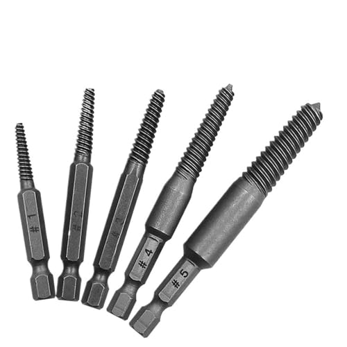 5-teiliges Bohrer-Set, Schraubenausdreher, Zentrierbohrer, Führung, Ausdreher für gebrochene und beschädigte Bolzen, Sechskantschaft und Schlüssel für gebrochene Hand. 5-teiliges Bohrer-Set, Schraubenausdreher, Zentrierbohrer, Führung, Ausdreher für gebrochene und beschädigte Bolzen, Sechskantschaft und Schlüssel für gebrochene Hand. von ZOOPH