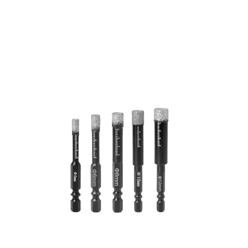 56810125 Stück Sechskantschaft-Bohrer-Set, 5-16 mm, für geschweißte trockene Keramikfliesen, Lochöffner für Marmor-, Granit- und Glasfliesen, Länge 10 mm 56810125 Stück Sechskantschaft-Bohrer-Set, 5-16 mm, für geschweißte trockene Keramikfliesen, Lochöffner für Marmor-, Granit- und Glasfliesen, Länge 10 mm von ZOOPH