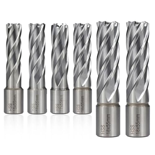 Bohrer-Set, 1 Stück 15/16/17/18/37 mm Magnetbohrer mit Weldonschaft Bohrsäge passend zum Bohrwerkzeug (17x55mm) von ZOOPH
