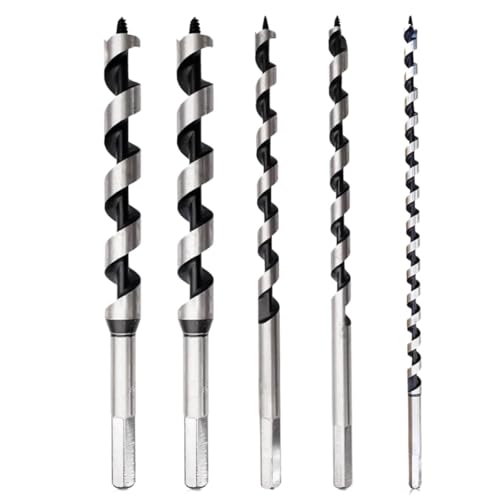Bohrer-Set, 1 Stück 300mm / 350mm Spiralbohrer 6mm-35mm Zentralbohrer für Metall und Stahl zum Bohren von Holztüren Holzbearbeitungswerkzeuge(28x300mm) von ZOOPH