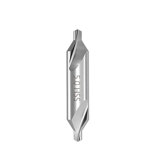Bohrer-Set, 1 Stück 60-Grad-Zentralbohrer für Metall, Elektrowerkzeuge, Lochschneider 1,0/1,5/2,0/2,5/3,0/3,5/4,0/5,0 mm (5,0 mm) von ZOOPH