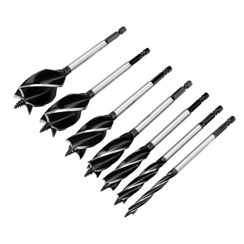 Bohrer-Set, 1 Stück 8-35 mm Spiralbohrersatz 165 mm Vier Schneiden Vier Schneideisen Holzbearbeitungswerkzeug Öffnung für Türschloss(17mm) von ZOOPH