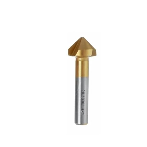 Bohrer-Set, 1 Stück Anfasfräser, Kegelbohrersatz, Metall, Holz, 3-schneidig, 90 Grad, Schnellarbeitsstahl, Titanbeschichtet, Entgratbohrung(20.5mm) von ZOOPH