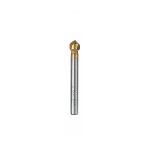 Bohrer-Set, 1 Stück Anfasfräser, Kegelbohrersatz, Metall, Holz, 3-schneidig, 90 Grad, Schnellarbeitsstahl, Titanbeschichtet, Entgratbohrung(6.3mm) von ZOOPH