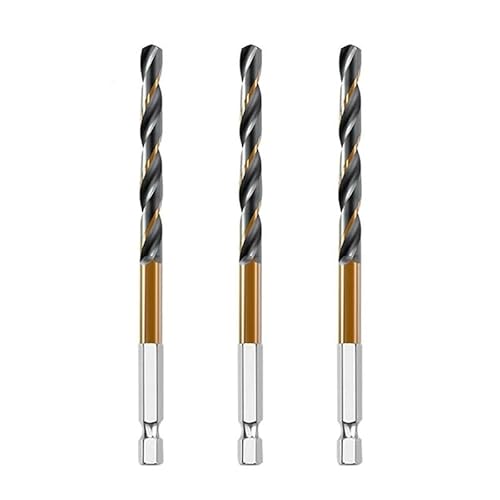 Bohrer-Set, 3/7/13 Stück Sechskantbohrer mit Kobalt-Drehschaft, Holz und Metall, Bohrwerkzeug (3pcs 6.0mm) von ZOOPH