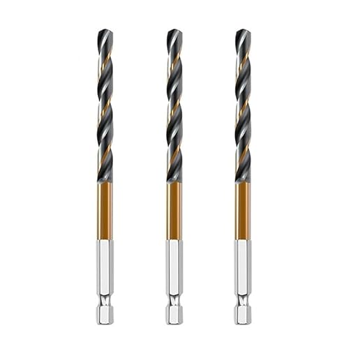 Bohrer-Set, 3/7/13 Stück Sechskantbohrer mit Kobalt-Drehschaft, Holz und Metall, Bohrwerkzeug (3pcs 6.5mm) von ZOOPH