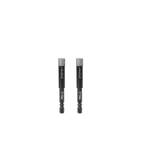 Bohrer-Set, 5-16 mm Sechskant Trockenlötstiel zum Bohren von Keramikfliesen, Marmor, Granit, glasiert, Lochöffner, Länge 10 mm(10mm2pcs) von ZOOPH