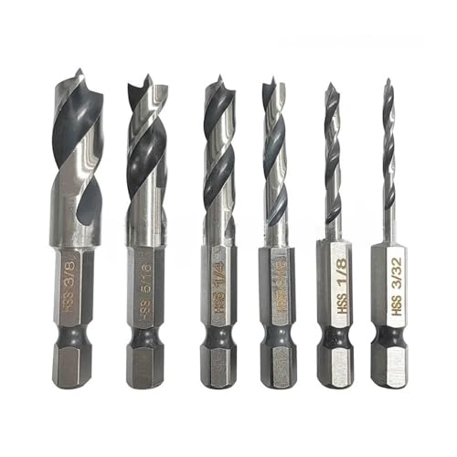 Bohrer-Set, 6 Stk. Metallspiralbohrer mit 1/4 Zoll Sechskantschaft für Metall/Holz/Kunststoff Bohrer-Set, 6 Stk. Metallspiralbohrer mit 1/4 Zoll Sechskantschaft für Metall/Holz/Kunststoff von ZOOPH