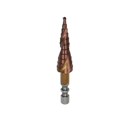 Bohrer-Set, Kobalt-Stufenbohrer M35, konischer Sechskantschaft aus Hochgeschwindigkeitsstahl, Lochschneiderwerkzeug für Edelstahl (45729) von ZOOPH