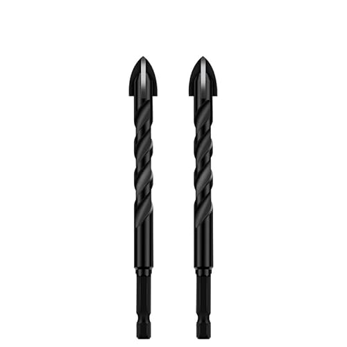 Bohrer-Set, Kreuzbohrer-Satz für Beton, Porzellanfliesen, Glas, Metall, professionelle Multifunktion Bohrer-Set, Werkzeug, Hartmetallbohrer(2pcs 12mm) von ZOOPH