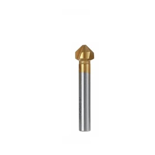 Bohrersatz, 1 Stück Abschrägung Fräswerkzeug Senkbohrersatz Metall Holz 3-schneider 90 grad Schnellstahl Titanium beschichtet Entgraten Loch(12,4mm) von ZOOPH