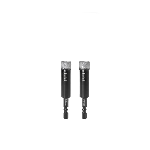 Bohrersatz, 5-16 mm Sechskantschaft, gelöteter Bohrer für trockene Keramikfliesen, Marmor, Granit, vitrifizierte Fliesen, Lochöffner, Länge 10mm(14mm2pcs) von ZOOPH