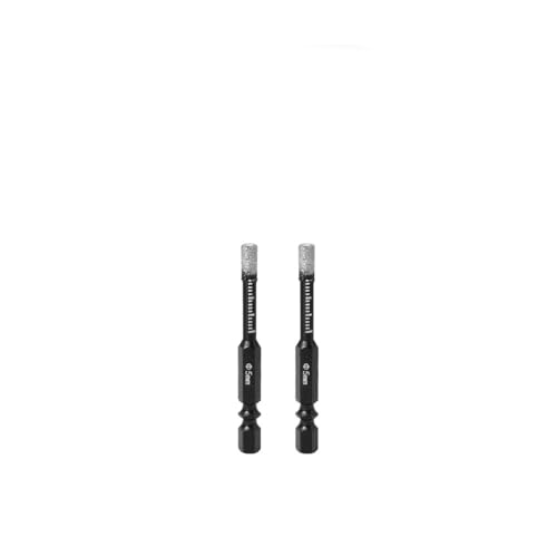 Bohrersatz, 5-16 mm Sechskantschaft, gelöteter Bohrer für trockene Keramikfliesen, Marmor, Granit, vitrifizierte Fliesen, Lochöffner, Länge 10mm(5mm2pcs) von ZOOPH