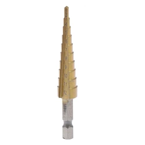 Bohrersatz 1 x 3-12 mm beschichteter gerader Schlitz Stufenbohrer Set für Metall, Holz und Kunststoff mit Titanbeschichtung. Bohrersatz 1 x 3-12 mm beschichteter gerader Schlitz Stufenbohrer Set für Metall, Holz und Kunststoff mit Titanbeschichtung. von ZOOPH