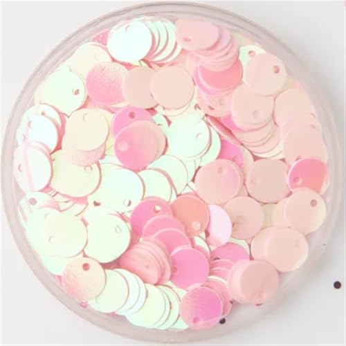 Nähpailletten, 600 Stück, 6 mm, runde Pailletten, DIY-Nähzubehör – perfekt for Kostüme, Kleidung, Accessoires, Scrapbooking(Ab Light Pink) von ZOOPH