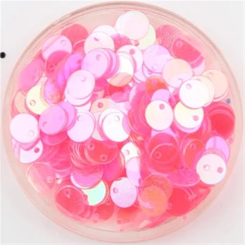 Nähpailletten, 600 Stück, 6 mm, runde Pailletten, DIY-Nähzubehör – perfekt for Kostüme, Kleidung, Accessoires, Scrapbooking(Trans D Pink) von ZOOPH