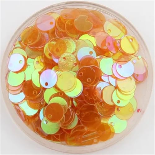 Nähpailletten, 600 Stück, 6 mm, runde Pailletten, DIY-Nähzubehör – perfekt for Kostüme, Kleidung, Accessoires, Scrapbooking(Trans Orange) von ZOOPH