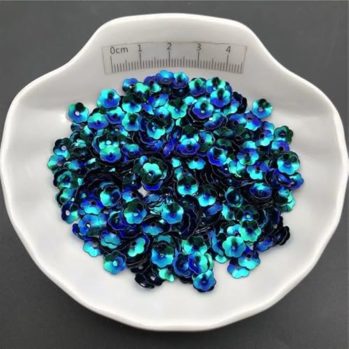 Pailletten for Nähen, 30 g oder 150 g/Los, 6 mm Cup, Pflaumenblüten-Pailletten, lose Pailletten for Kleidung, Accessoires, Scrapbooking(Ab Black 321,6mm 30g) von ZOOPH