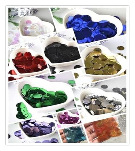 Pailletten for Nähen, Bastelbedarf for Flittern, 12 mm Tanzkleid-Pailletten, bunte, runde, lose PVC-Pailletten for Hochzeitsdekorationen, Bastelarbeiten, 4000 Stück Pailletten for Nähen, Bastelbedarf for Flittern, 12 mm Tanzkleid-Pailletten, bunte, runde, lose PVC-Pailletten for Hochzeitsdekorationen, Bastelarbeiten, 4000 Stück von ZOOPH