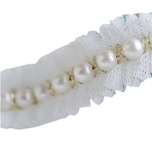 Plissiertes Spitzenband for Heimwerkerarbeiten, 2 cm breites, weißes, plissiertes Netzgewebe mit Glitzerperlen, Fransen, Spitzenrandbesatz, Kragenband for Kleidungsstücke Plissiertes Spitzenband for Heimwerkerarbeiten, 2 cm breites, weißes, plissiertes Netzgewebe mit Glitzerperlen, Fransen, Spitzenrandbesatz, Kragenband for Kleidungsstücke von ZOOPH