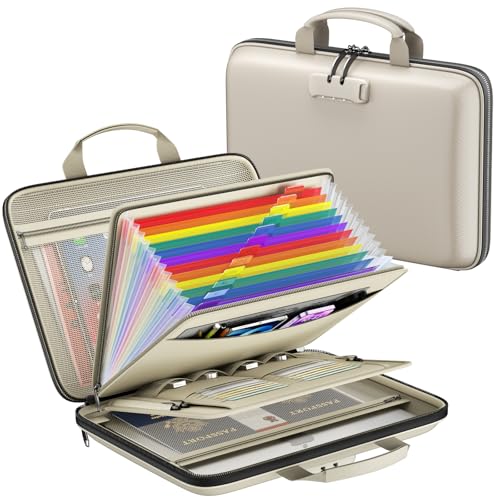 ZOOPIP Feuerfester Aktenordner, feuerfeste Dokumentenbox mit Schloss, große Fächermappe mit 13 Fächern, Hartschale, tragbar, sichere Aufbewahrung für Briefe/rechtliche Dokumente, Laptop, Wertsachen ZOOPIP Feuerfester Aktenordner, feuerfeste Dokumentenbox mit Schloss, große Fächermappe mit 13 Fächern, Hartschale, tragbar, sichere Aufbewahrung für Briefe/rechtliche Dokumente, Laptop, Wertsachen von ZOOPIP