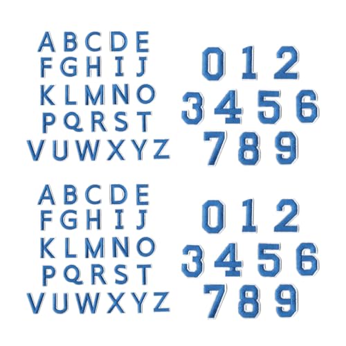72 bestickte Buchstaben-Zahlen-Aufnäher, waschbar, zum Aufnähen, Aufkleber für Rucksäcke, Hüte, Designs, bestickte Buchstaben, Zahlen 72 bestickte Buchstaben-Zahlen-Aufnäher, waschbar, zum Aufnähen, Aufkleber für Rucksäcke, Hüte, Designs, bestickte Buchstaben, Zahlen von ZORESCOLEO
