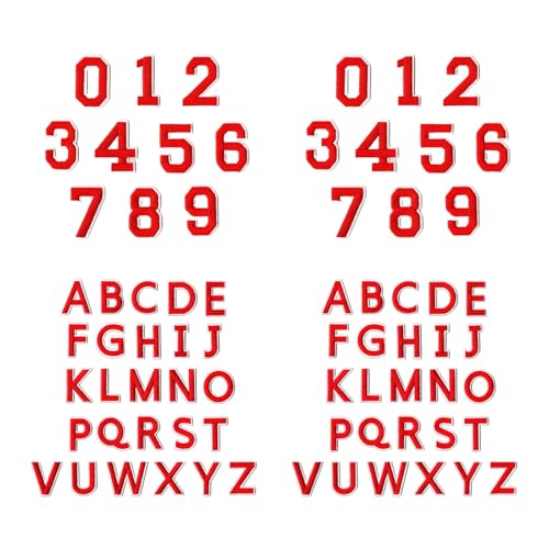 72 bestickte Buchstaben-Zahlen-Aufnäher, waschbar, zum Aufnähen, Aufkleber für Rucksäcke, Hüte, Designs, bestickte Buchstaben, Zahlen 72 bestickte Buchstaben-Zahlen-Aufnäher, waschbar, zum Aufnähen, Aufkleber für Rucksäcke, Hüte, Designs, bestickte Buchstaben, Zahlen von ZORESCOLEO