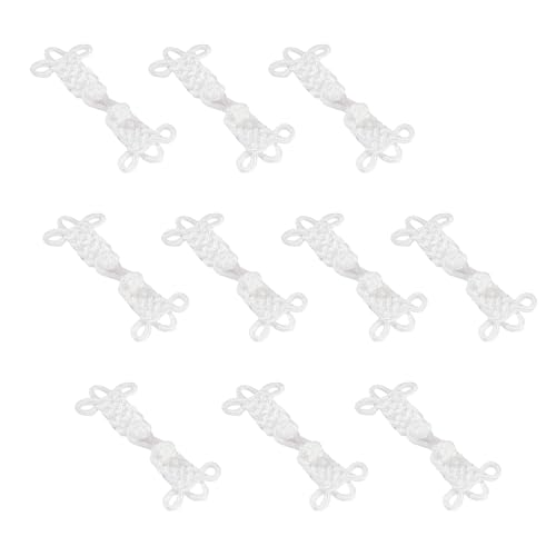 Nähverschlussknöpfe, chinesischer Knoten, gefrorene Schnalle, Perlenknöpfe für Tanz, Nationalkleid, chinesisches Cheongsam-Ornament, elegantes Kleidungsstück-Zubehör, 10 Stück von ZORESCOLEO