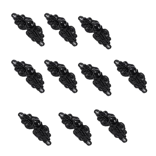 Nähverschlussknöpfe, chinesischer Knoten, gefrorene Schnalle, Perlenknöpfe für Tanz, Nationalkleid, chinesisches Cheongsam-Ornament, elegantes Kleidungsstück-Zubehör, 10 Stück von ZORESCOLEO