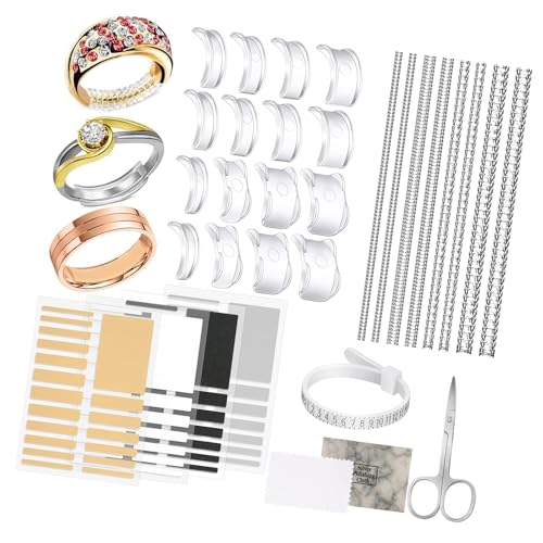 Verschiedene Ringe, unsichtbare Passform, Einsteller für lose Bänder, bequeme Kunststoffringe, Reduzierer, Spanner, Größenstreifen Verschiedene Ringe, unsichtbare Passform, Einsteller für lose Bänder, bequeme Kunststoffringe, Reduzierer, Spanner, Größenstreifen von ZORESCOLEO