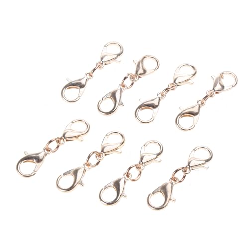 ZORESCOLEO 8 Stück Doppelkarabinerverschlüsse für Halsketten und Armbänder Verschluss Doppelter Verschluss Verschluss für Schmuckherstellung von ZORESCOLEO