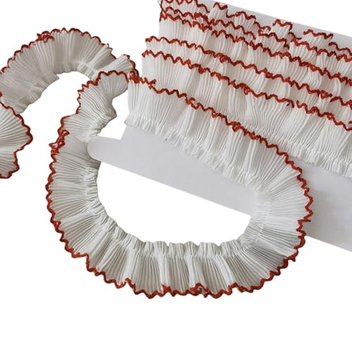 ZORESCOLEO Chiffon-Spitzenborte mit Hahnentrittfalten, 3 cm breit, für modische Heimkleidung, Haarband, Bastelprojekte, Dekorationen ZORESCOLEO Chiffon-Spitzenborte mit Hahnentrittfalten, 3 cm breit, für modische Heimkleidung, Haarband, Bastelprojekte, Dekorationen von ZORESCOLEO