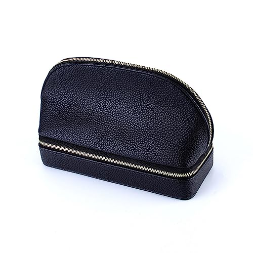 ZORESCOLEO Doppellagige Schmuckschatulle, Make-up-Tasche, Halskette, Ohrringe, Aufbewahrungsbox, Damen-Kosmetiktasche, Toilettenartikel, Make-up-Koffer, Schwarz , as the pic show ZORESCOLEO Doppellagige Schmuckschatulle, Make-up-Tasche, Halskette, Ohrringe, Aufbewahrungsbox, Damen-Kosmetiktasche, Toilettenartikel, Make-up-Koffer, Schwarz , as the pic show von ZORESCOLEO