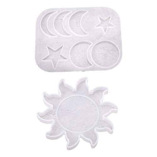 ZORESCOLEO Kristall-Epoxidharz-Form, Mond für Sonnenanhänger, Silikon, M ZORESCOLEO Kristall-Epoxidharz-Form, Mond für Sonnenanhänger, Silikon, M von ZORESCOLEO