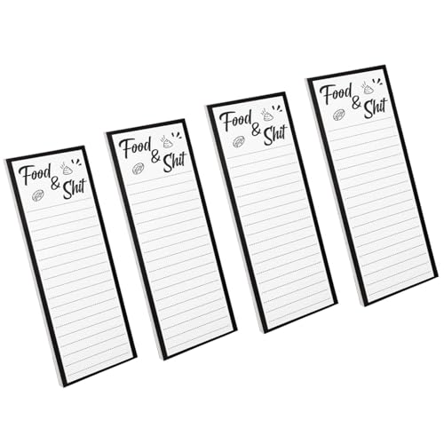 ZORESCOLEO Magnet-Notizblöcke, Schreibblock für Kühlschrank, 50 Blatt/Block, P3 x 20 cm, Kühlschrank-Memopad, Schreibblock, magnetischer Leder-Stifthalter von ZORESCOLEO