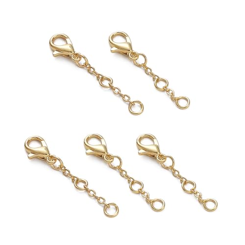 ZORESCOLEO Mehrzweck-Kette mit verstellbarer Länge, Karabinerverschluss, Verlängerungskette, Charm-Anhänger für Komfort, passend für Schmuckzubehör von ZORESCOLEO