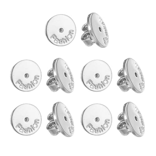 ZORESCOLEO Ohrring-Verschlüsse aus Legierung, Ersatz für Schmetterlings-Ohrringe, Stopper, goldfarben, silberfarben, 10 Stück ZORESCOLEO Ohrring-Verschlüsse aus Legierung, Ersatz für Schmetterlings-Ohrringe, Stopper, goldfarben, silberfarben, 10 Stück von ZORESCOLEO