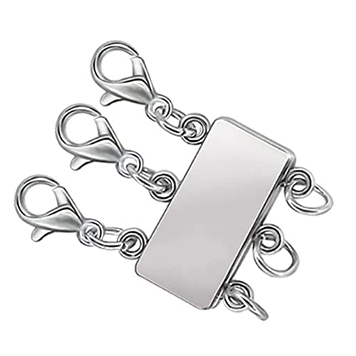 ZORESCOLEO Schichtkette mit Magnetverschluss, mehrsträngiger Verschluss, Verschluss für geschichtetes Armband, Halskette Gold und Silber ZORESCOLEO Schichtkette mit Magnetverschluss, mehrsträngiger Verschluss, Verschluss für geschichtetes Armband, Halskette Gold und Silber von ZORESCOLEO
