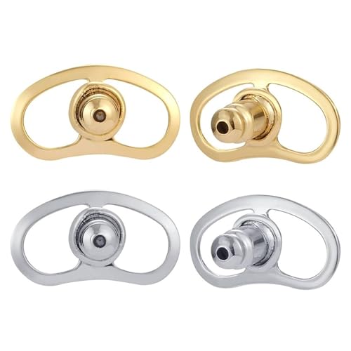 ZORESCOLEO Set mit 4 eleganten Ohrring-Hebern, sichere und bequeme Verschlüsse für schwere Ohrringe, hypoallergen, Ohrring-Verschlüsse von ZORESCOLEO