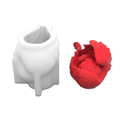ZORESCOLEO Silikon-Kerzenform, 3D-Baby-Flügel-Form, Epoxidharz, Charakter, Gips, Ornamente, Gießen, Heimdekoration ZORESCOLEO Silikon-Kerzenform, 3D-Baby-Flügel-Form, Epoxidharz, Charakter, Gips, Ornamente, Gießen, Heimdekoration von ZORESCOLEO