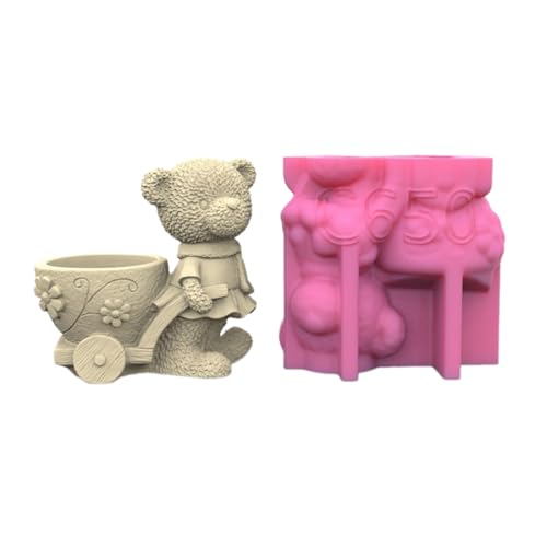 ZORESCOLEO Silikonform mit Cartoon-Bär, Sukkulenten, Blumentöpfe, Stifthalter, Betonform, Gips, Pflanzgefäß, Vase, Epoxidharz-Form ZORESCOLEO Silikonform mit Cartoon-Bär, Sukkulenten, Blumentöpfe, Stifthalter, Betonform, Gips, Pflanzgefäß, Vase, Epoxidharz-Form von ZORESCOLEO