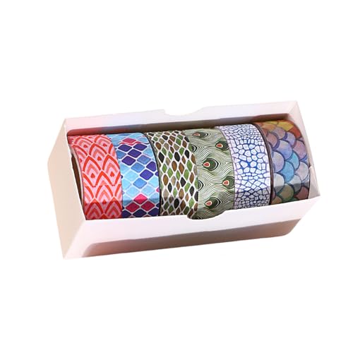 ZORESCOLEO Washis-Klebeband, dekoratives Klebeband, Tierdruck, Bastelzubehör für Tagebücher, Scrapbooking, Verpackungen, 6 Rollen ZORESCOLEO Washis-Klebeband, dekoratives Klebeband, Tierdruck, Bastelzubehör für Tagebücher, Scrapbooking, Verpackungen, 6 Rollen von ZORESCOLEO