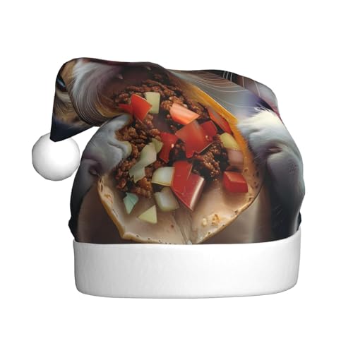ZORIN Nikolausmütze, Weihnachtsmütze, Katze, Taco, schwimmender Raum, Uni, Komfort, Plüsch, für Weihnachten, Neujahr, Urlaub, Partyzubehör ZORIN Nikolausmütze, Weihnachtsmütze, Katze, Taco, schwimmender Raum, Uni, Komfort, Plüsch, für Weihnachten, Neujahr, Urlaub, Partyzubehör von ZORIN