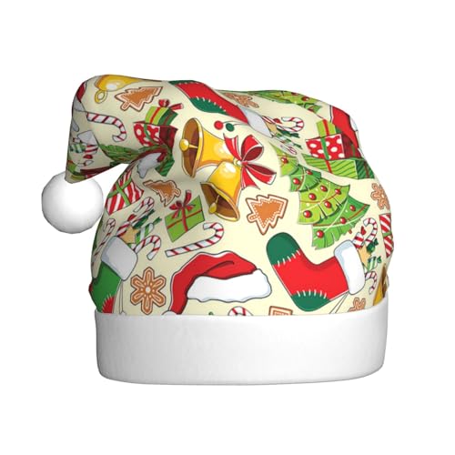 ZORIN Plüsch Weihnachtsmann Hut Weihnachtsmütze Weihnachten Nikolausmütze Socken Xmas Hüte Urlaub Party Supplies Weihnachtskostüm Für Erwachsene von ZORIN