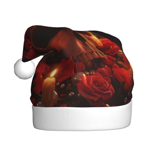 ZORIN Weihnachtsmannmütze, Kerze, Totenkopf, rote Rose, Uni, bequem, Plüsch, für Weihnachten, Neujahr, Urlaub, Partyzubehör ZORIN Weihnachtsmannmütze, Kerze, Totenkopf, rote Rose, Uni, bequem, Plüsch, für Weihnachten, Neujahr, Urlaub, Partyzubehör von ZORIN