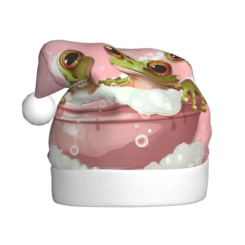 ZORIN Weihnachtsmütze, Badewanne, niedlicher Frosch, Uni, bequem, Plüsch, für Weihnachten, Neujahr, Urlaub, Partyzubehör ZORIN Weihnachtsmütze, Badewanne, niedlicher Frosch, Uni, bequem, Plüsch, für Weihnachten, Neujahr, Urlaub, Partyzubehör von ZORIN