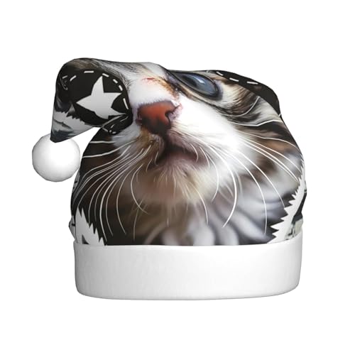 ZORIN Weihnachtsmütze, Katzenaugenklappe, Piraten-Motiv, Uni, bequem, Plüsch, für Weihnachten, Neujahr, Urlaub, Partyzubehör ZORIN Weihnachtsmütze, Katzenaugenklappe, Piraten-Motiv, Uni, bequem, Plüsch, für Weihnachten, Neujahr, Urlaub, Partyzubehör von ZORIN