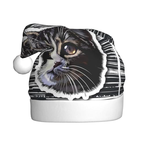 ZORIN Weihnachtsmütze, Katzenaugenklappe, lustiger Plüschbesatz, Uni, Weihnachtsmannmütze für Urlaub, Party, Cosplay, Weihnachtsdekoration für Herren, Damen, Erwachsene ZORIN Weihnachtsmütze, Katzenaugenklappe, lustiger Plüschbesatz, Uni, Weihnachtsmannmütze für Urlaub, Party, Cosplay, Weihnachtsdekoration für Herren, Damen, Erwachsene von ZORIN
