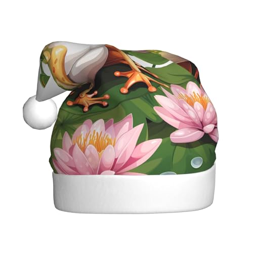 ZORIN Weihnachtsmütze, Lotus, Wasserfrosch, Cartoon-Plüschbesatz, Uni, Weihnachtsmannmütze für Urlaub, Party, Cosplay, Weihnachtsdekoration für Herren, Damen, Erwachsene ZORIN Weihnachtsmütze, Lotus, Wasserfrosch, Cartoon-Plüschbesatz, Uni, Weihnachtsmannmütze für Urlaub, Party, Cosplay, Weihnachtsdekoration für Herren, Damen, Erwachsene von ZORIN